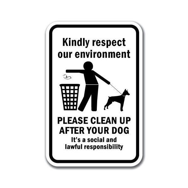 Signmission 18 in Height, 0.12 in Width, Aluminum, 12" x 18", A-1218 Pet-Animal - EnvirSoci A-1218 Pet-Animal - EnvirSoci - main